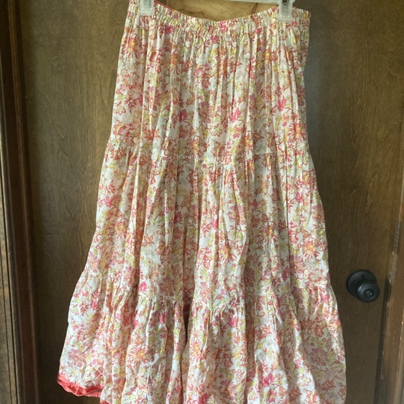 🧡Cotton Reversible Tiered Broomstick Maxi Skirt🧡 - Picture 4 of 6